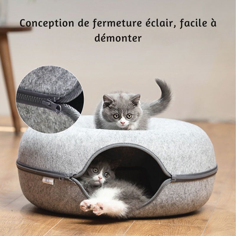 Donutcat™ - Lit tunnel chat - FUNCHATSTIQUE