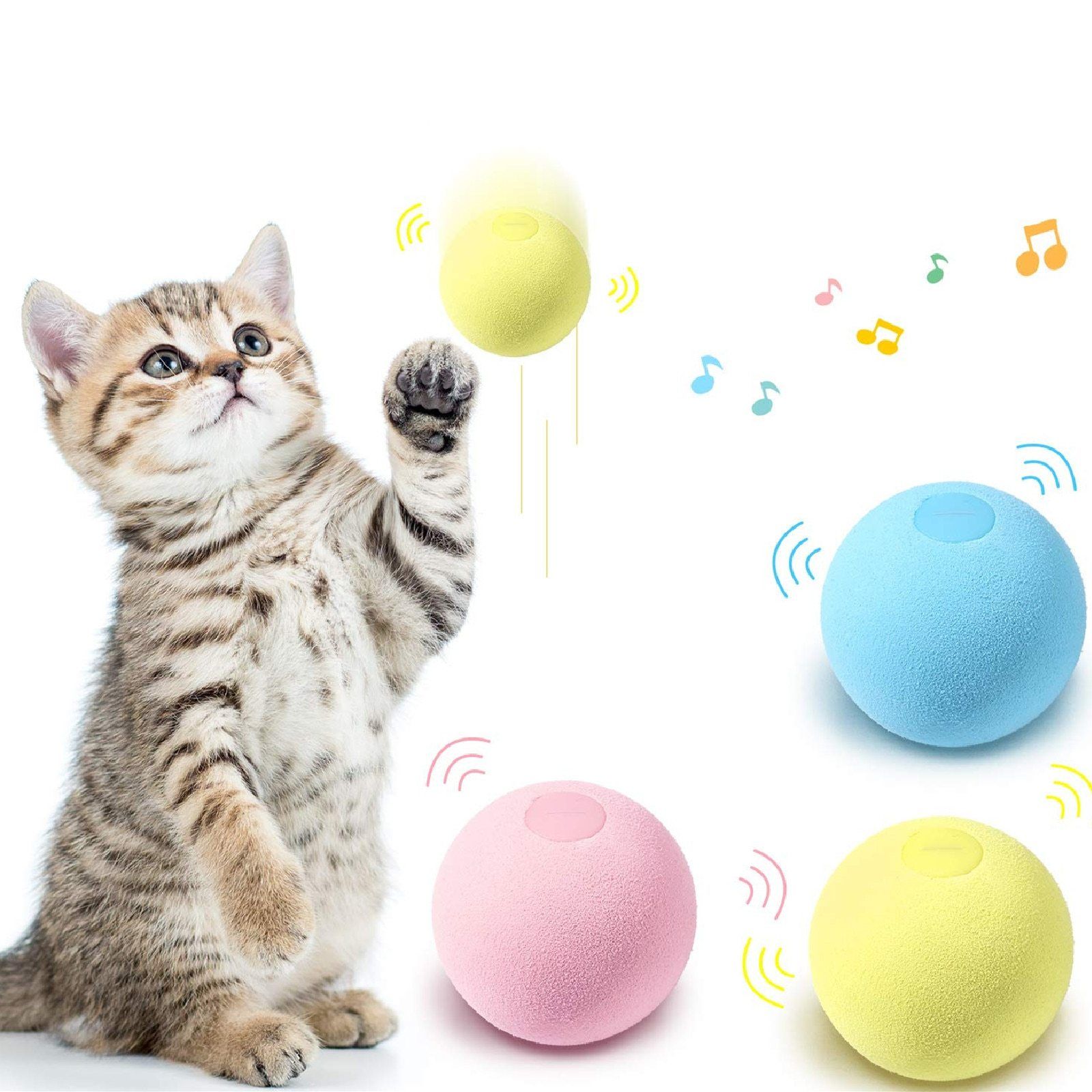 SmartBall™ - Balle intelligente d'apprentissage pour chat - FUNCHATSTIQUE